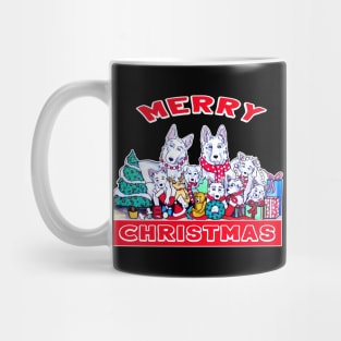 Dog Merry Christmas White German Shepherd Dog Family Holiday Fun Mug